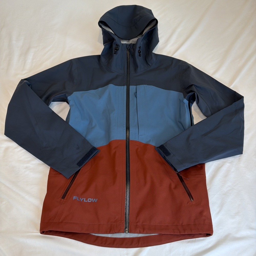 Flylow Malone Mens Ski Jacket Size Small Hooded Full Zip Ski Snowboard Outdoors‎